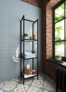 Стеллаж напольный Эстет Comfort Loft ФР-00003670 40см белые полки